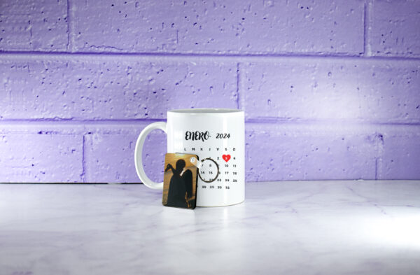 Taza Heart & Dates + Llavero